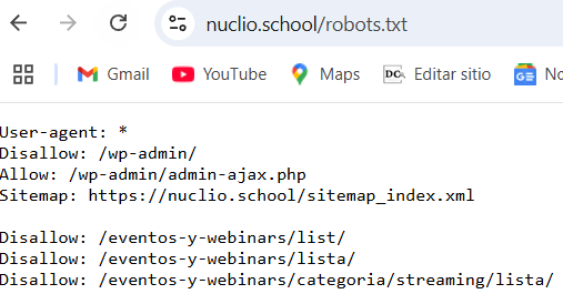 Robots.txt de Nuclio Digital School