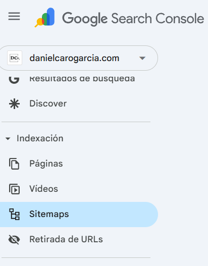 seccion sitemaps de search console