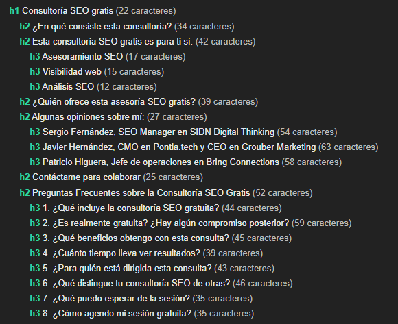 Ejemplo estructura y jerarquía encabezados completa