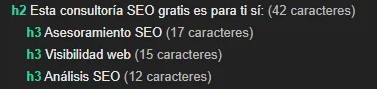 Ejemplo estructura encabezados h2-h3