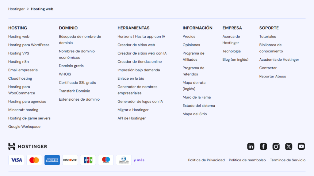 Footer Hostinguer