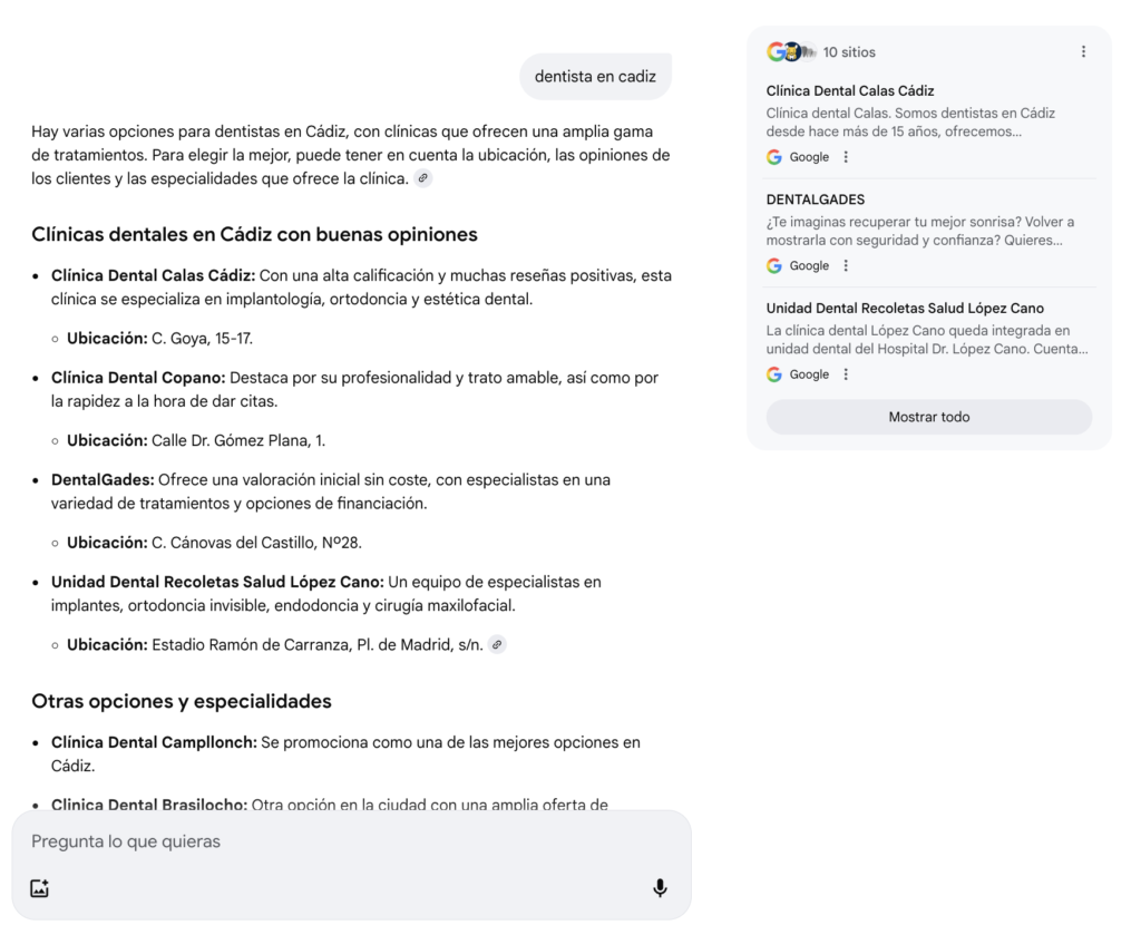 busquedas geolocalizadas en google ai mode