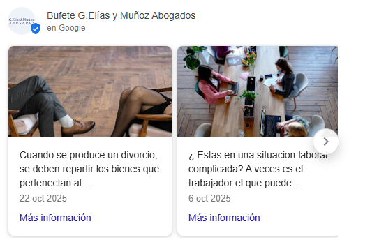 ejemplo publicaciones en fichas gbp